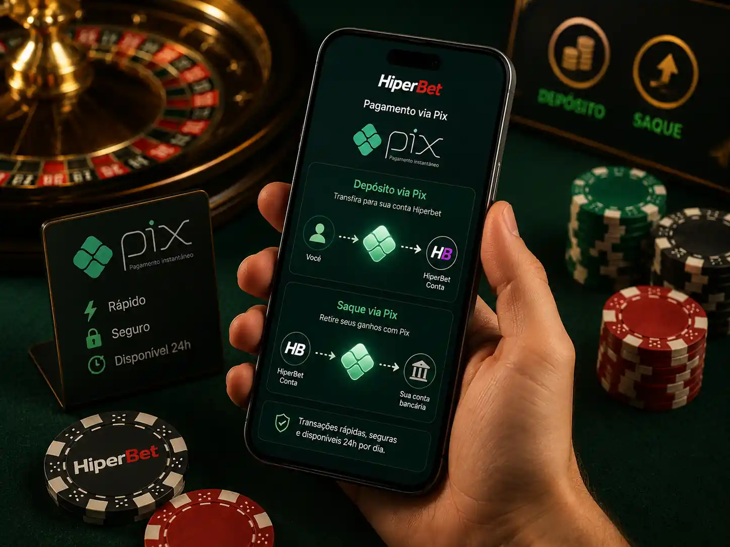 Tela de pagamento via Pix na Hiperbet