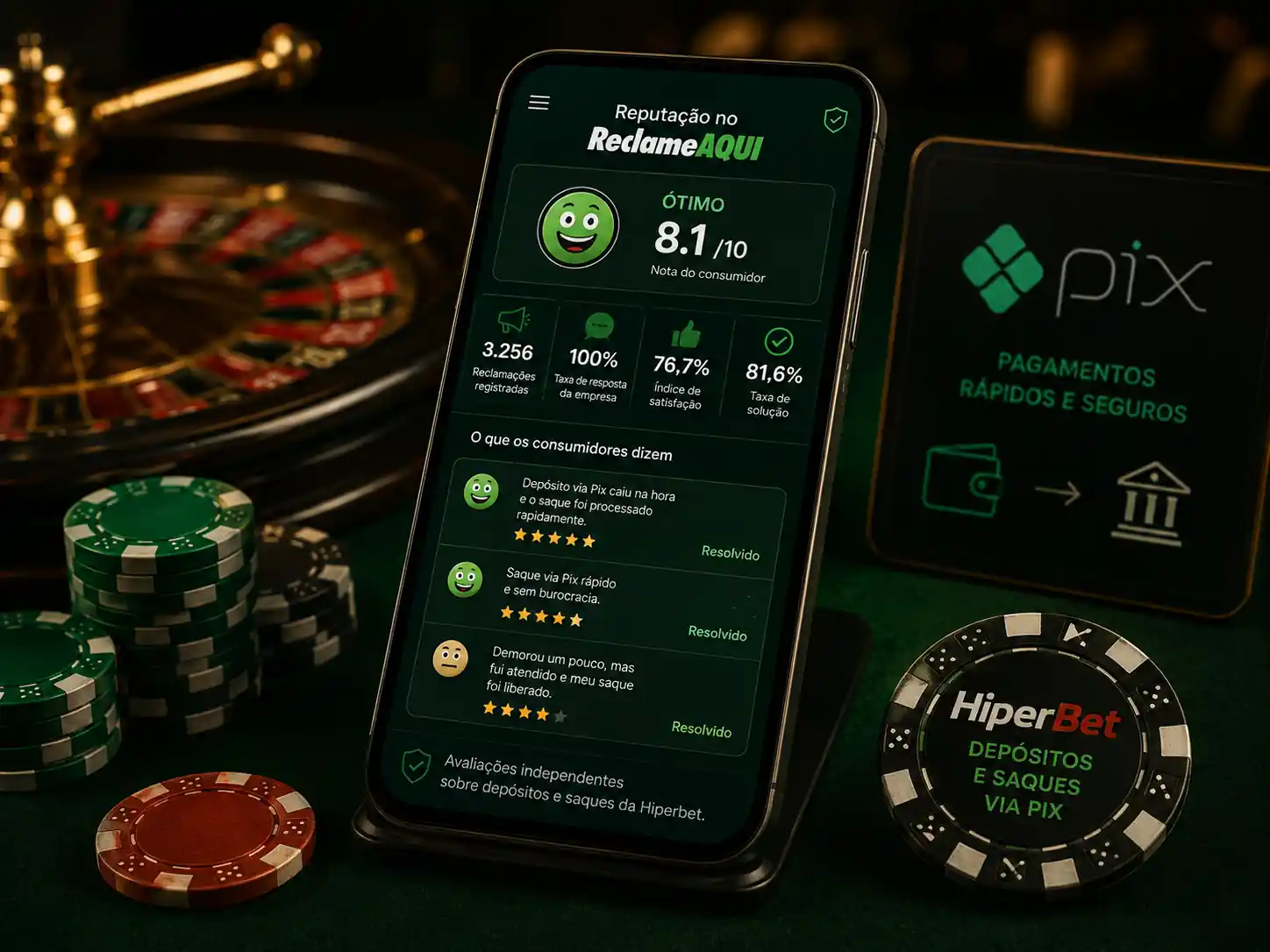 Reputação de pagamentos da Hiperbet no Reclame Aqui