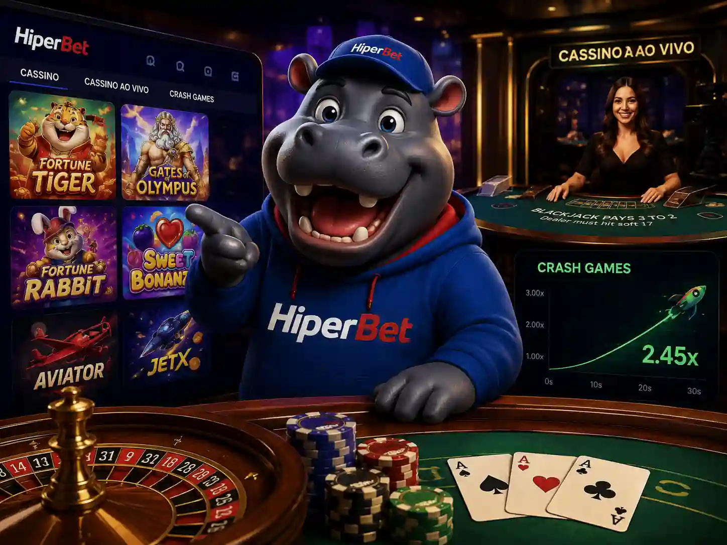 Cassino Hiperbet: slots, crash games e cassino ao vivo