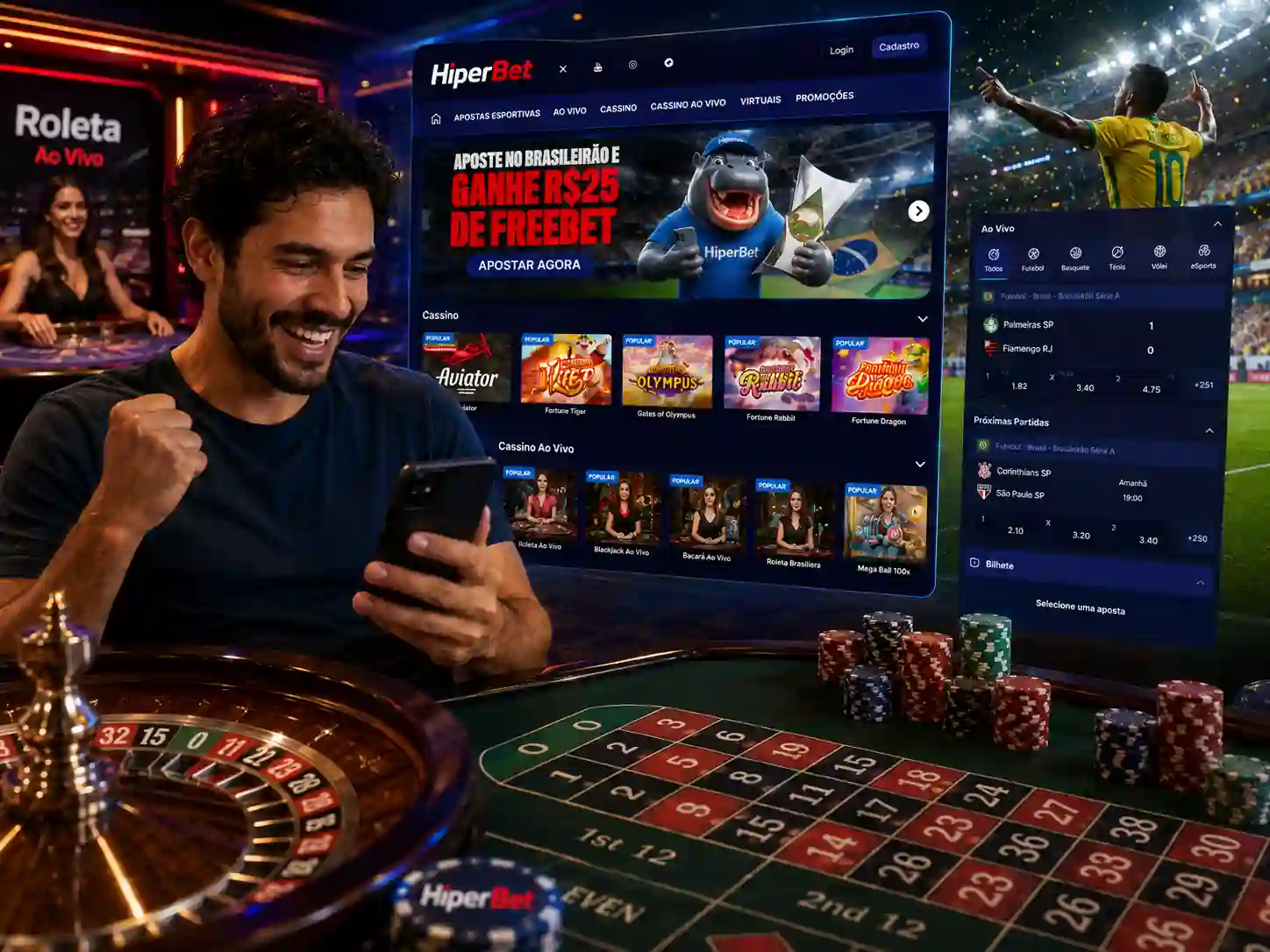 Hiperbet Brasil: acesso às apostas esportivas e ao cassino pelo celular