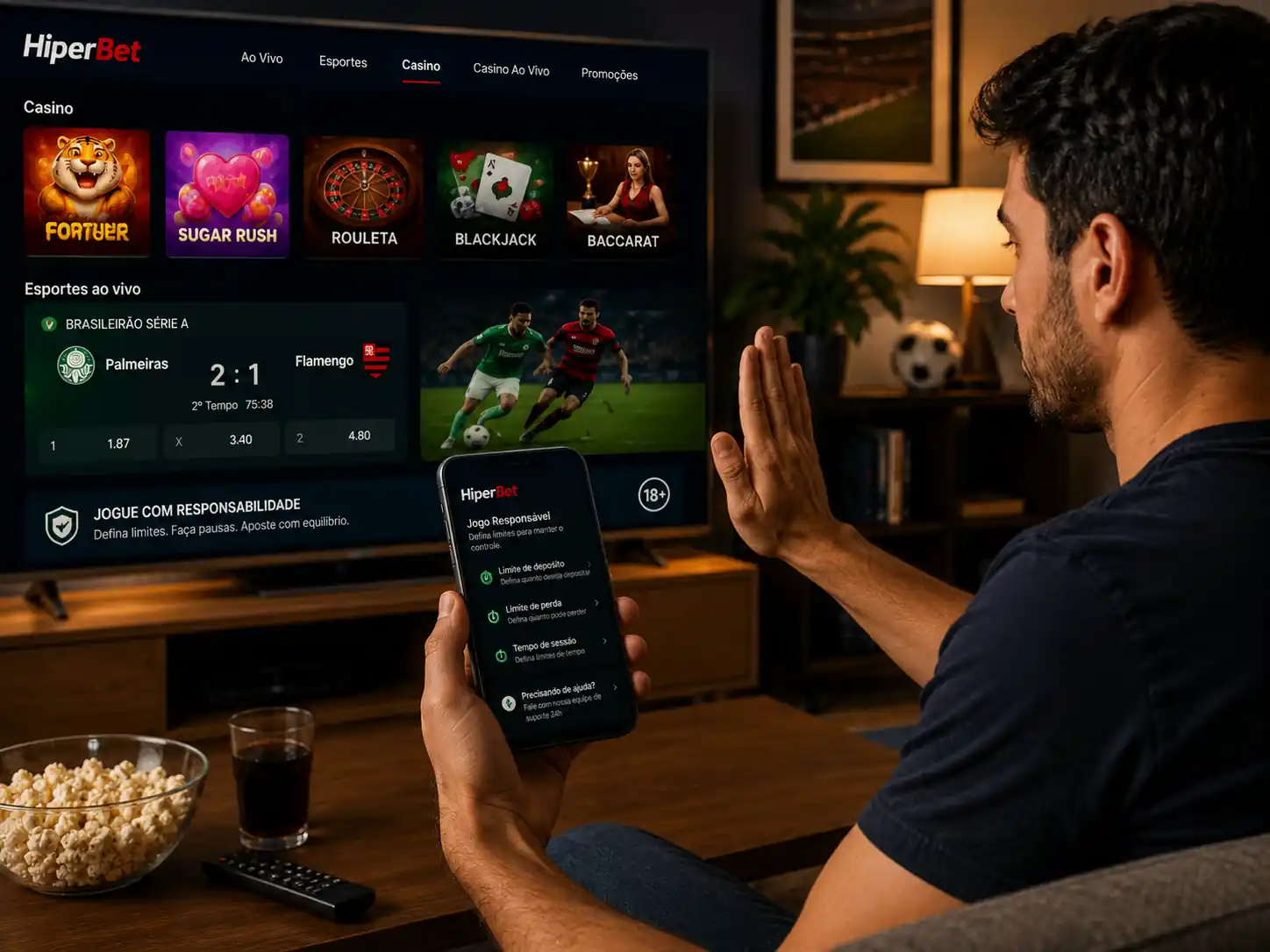 Jogo responsável: pausar e manter o controle